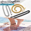 Prosteel Foot Jewelry for Women Girls Black Cuban Link Anklet