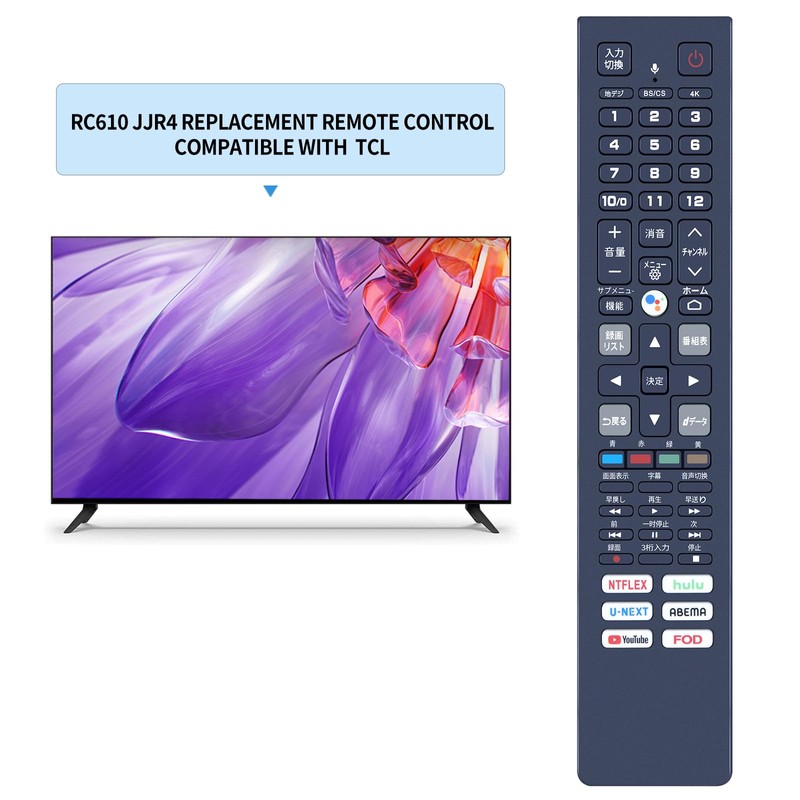 CLVIZCXOM TV Remote Control RC610JJR4 for TCL Smart TV Remote