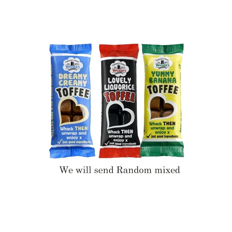 Generic VIMIX Various Flavour Walkerss Nonsuch Toffee Bars 50g (12