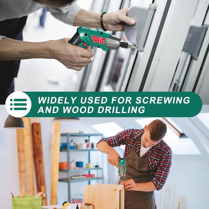 Hychika Cordless Screwdriver HYCHIKA 4V 2.0Ah Rechargeable Screw Gun w/