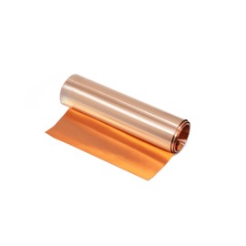 LSVERDE Copper Sheet Foil Roll 1000MM x 150MM x 0.1MM(LxWxT)，99.9% Pure Copper Flashing Metal Foil Roll Strip for DIY Jewelry, Crafts, Repairs, Electrical