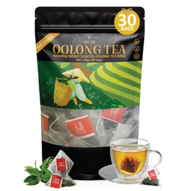 30 Nature Oolong Tea Bags – 100% Pure Whole Leaf Mix Nature Honey- Cortisol & Calming Tea for Anxiety, Stress, Digestion and Metabolism, Rich in Antioxidants, Vegan and Non-GMO