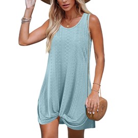 BKRIVE Bathing Suits 2025 Swimsuit Coverup for Women Beach Vacation Essentials Sundresses Azure L