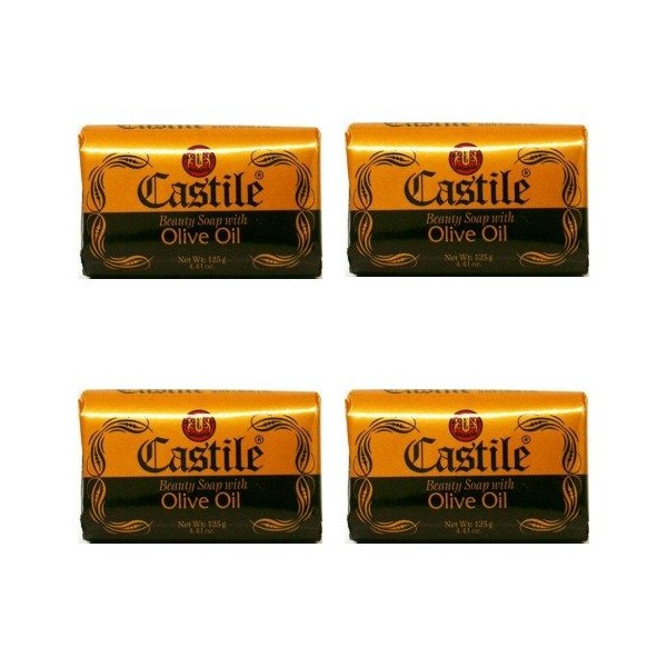 Bundle of 4 Castile Beauty Soap with Olive Oil 3.9oz x 4 Delivers 3 - 5 Days USA