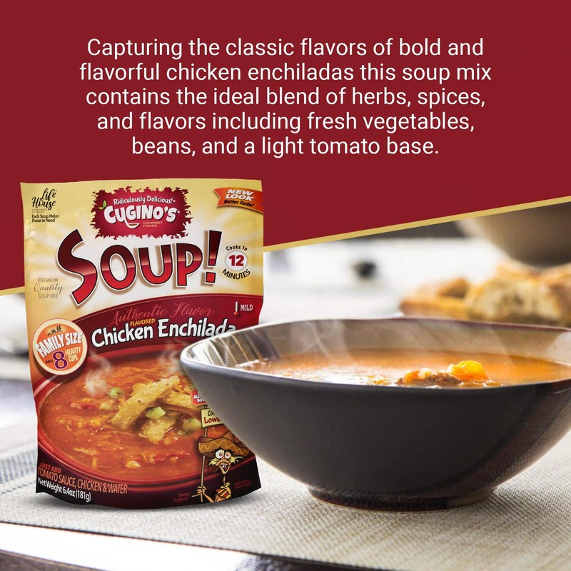 Cugino's Chicken Enchilada Soup Mix, 6 Pack, Homemade Southwest Gourmet