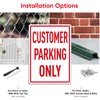 (2 Pack) Customer Parking Sign, 14 x 10 Inches Rust