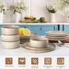 LIANYU Dinnerware Set for 4, 12 Piece Plates and Bowls
