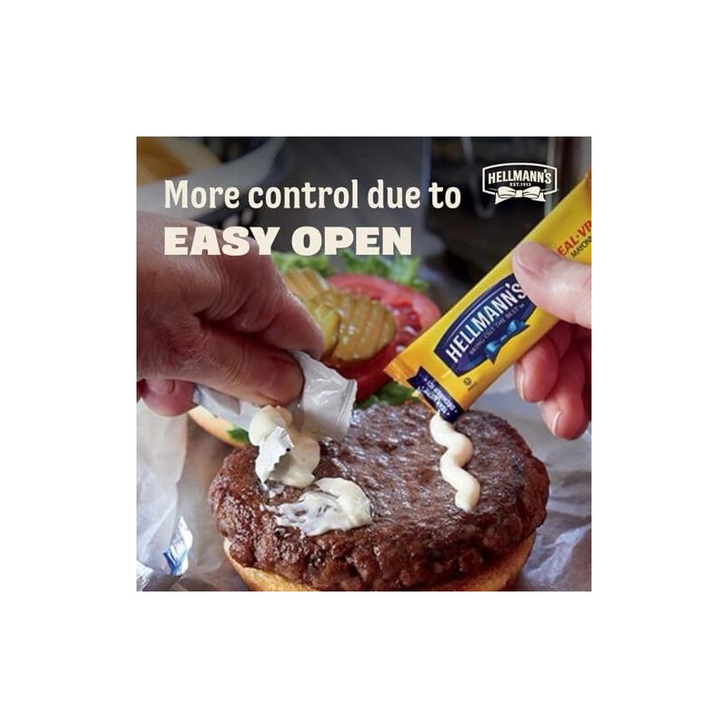 Hellmann's Real Mayonnaise Stick Pack 210 Condiment Packets Gluten Free