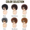 Brown Afro Wig for Men 70s Disco Rocker Afro Curly