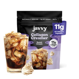 Collagen Protein Coffee Creamer Sweet Cream - Made with Grass Fed Pasture Raised Collagen - Hair, Skin & Nail support with Energy-Boosting MCTs, Keto Friendly, Lactose Free & Gluten Free, 0g of Sugar, 11g of Protein