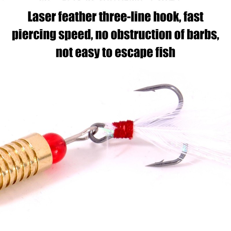 Spinnerbait Fishing Lures | Sequin Lure Jig Feather Treble Hook