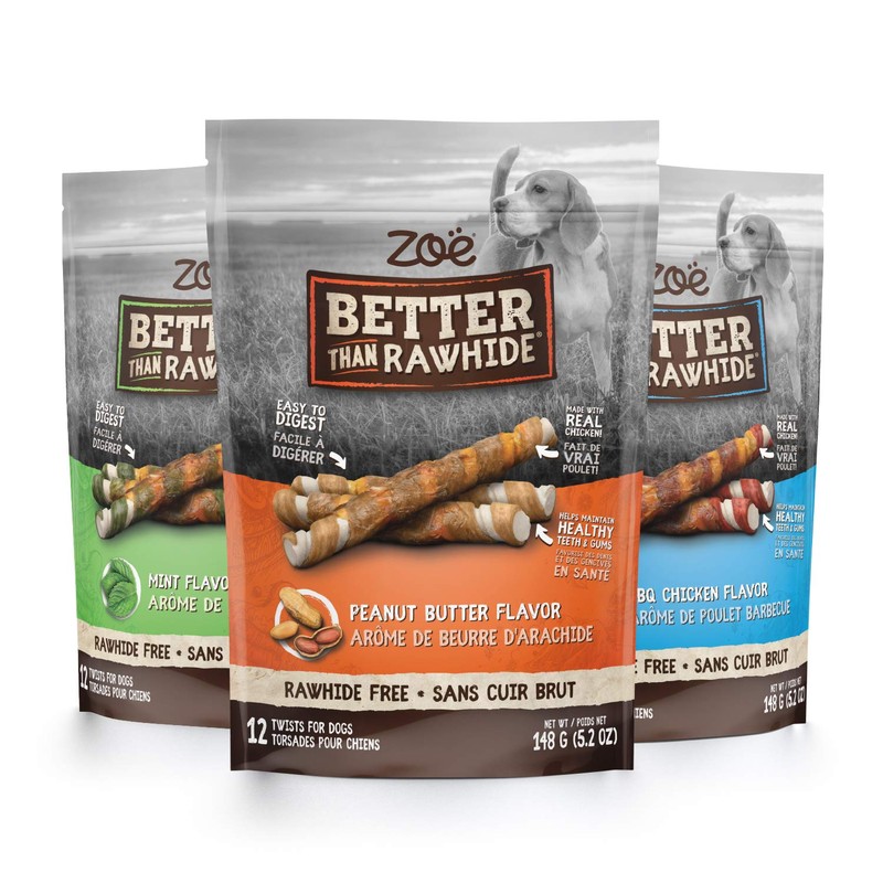 Zoe Peanut Butter Twists Dog Treats, 148 GR