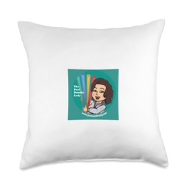 Pool Noodle Lady Simple Shop Logo Throw Pillow