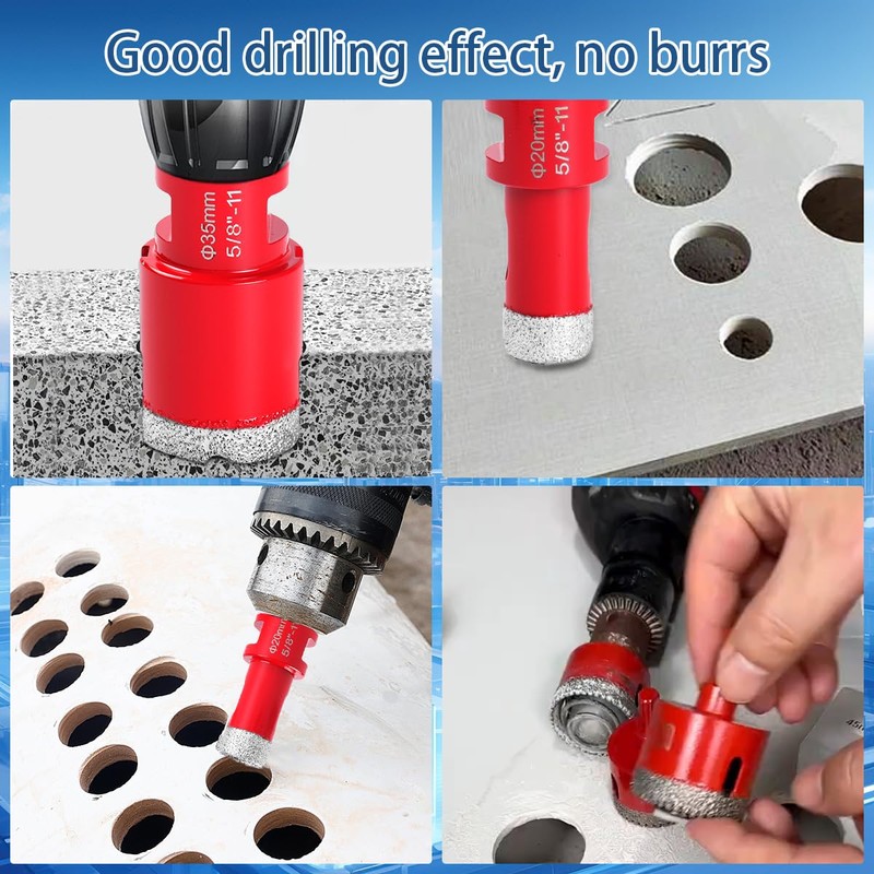 Diamond Drill Bits Set, Tile Hole Saw Kit, Cutter Suitable
