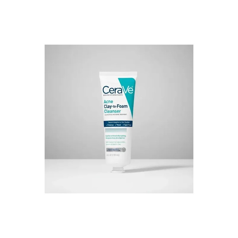 Cerave Limpiador Facial Mascarilla Para Acne 118 Ml Acneica
