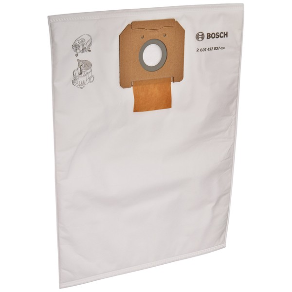 BOSCH VB090F 5-Pack Fleece Filter Bag for use with VAC090 Dust Extractor, 9-Gallon , White