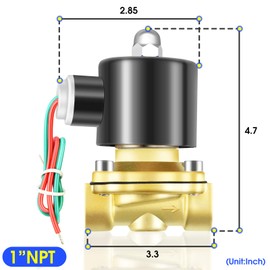 TAILONZ PNEUMATIC 1 Inch NPT AC220V Brass Electric Solenoid Valve 2W-250-25 Normally Closed Water, Air, Diesel