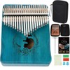JINSELF Kalimba 21-Key Beginner Set, Pre-Tuned, Sheet Music, Introduction Book,