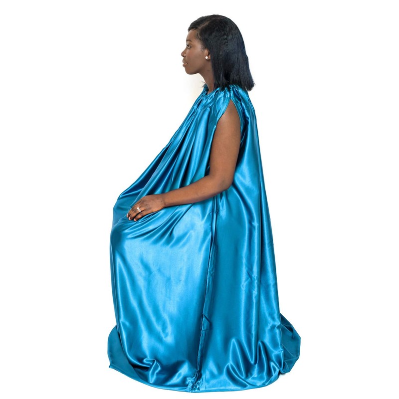 Yoni Steam Gown (Peacock Blue) , Bath Robe, full body