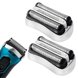 Pack of 2 32S Shaving Head Series 3, Electric S3 Razor Head Compatible with Braun Series 3, S3 Shaving Head Replacement Blades Foil Head Accessories for Series 3 3000s 3010s 3040s 3050cc 3070cc 3080s