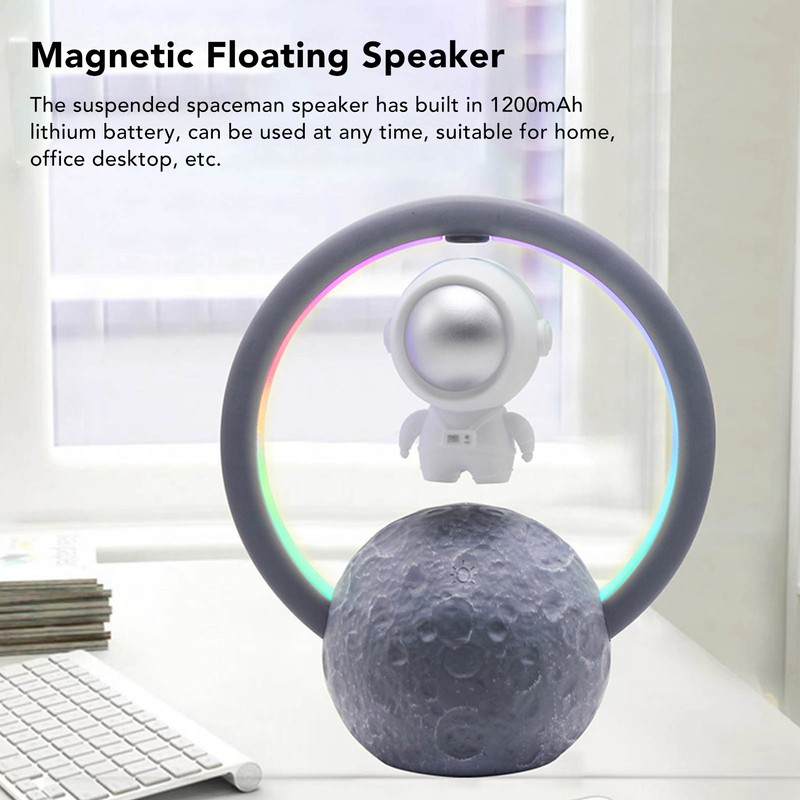 Magnetic Floating Speaker Suspended Spaceman RGB Light Speaker Bluetooth Wireless
