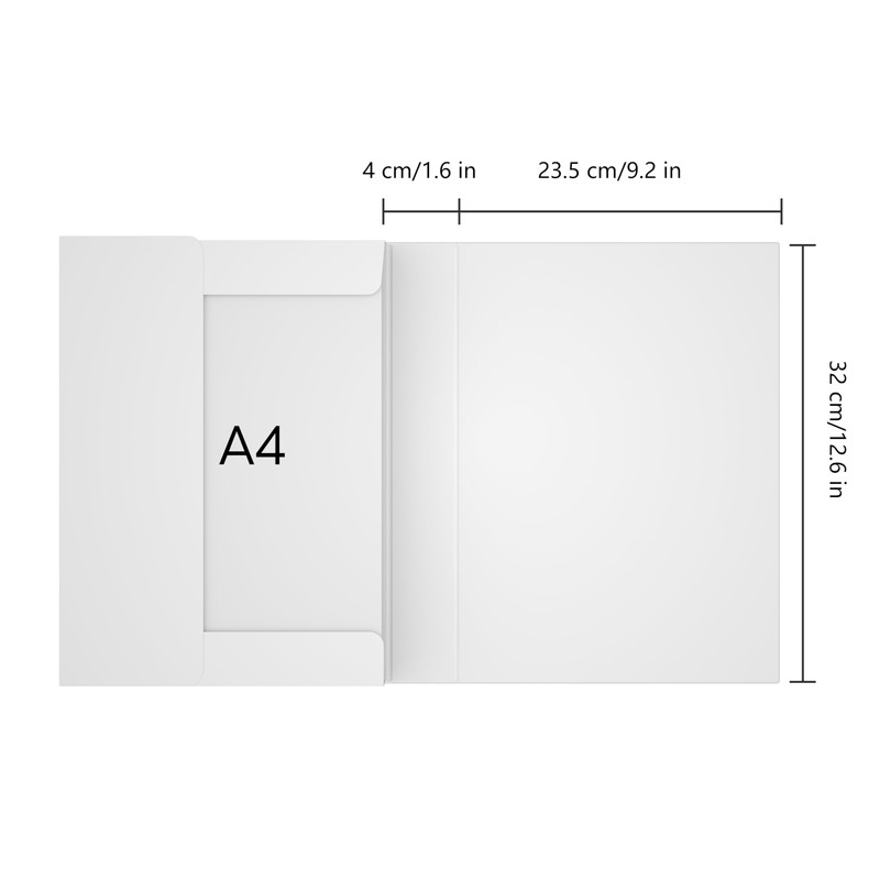 JiaWei A4 Storage File Boxes, White Archives Cases with Lid,