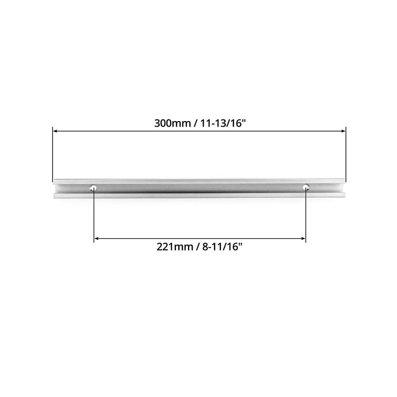 QWORK Aluminum T Track, 2 Pack 12 Inch Universal Double