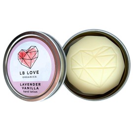 LB Love Organics Hard Lotion Bar | Organic Beeswax and Plant based Moisturizer | Plastic free solid moisture bar (Lavender Vanilla)