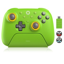 LONGYI 8Bitdo Ultimate 2C Wireless Controller für Windows PC und Android, Hall-Effekt Joystick (No Drift), mit 1000Hz Polling Rate, Remappable L4/R4 Bumper und Rumble Vibration - Grün