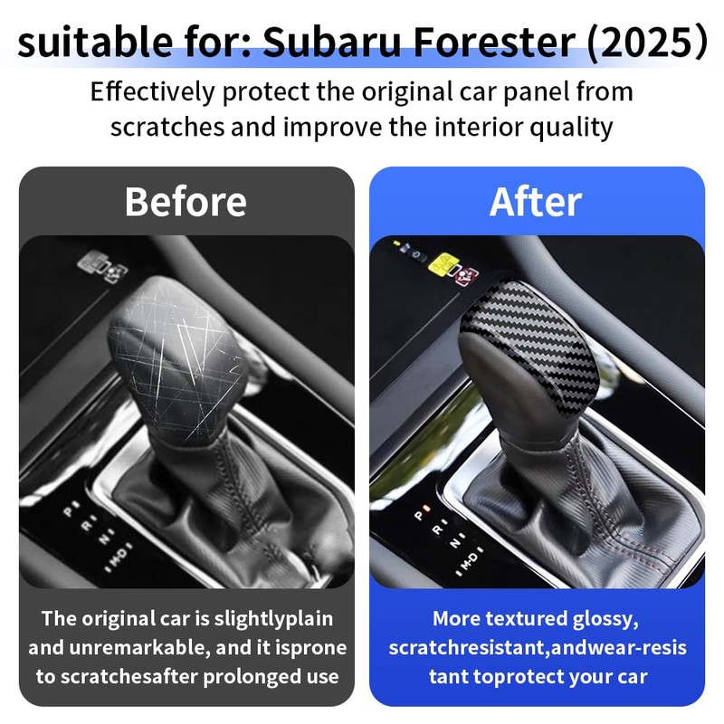 LUNQIN Car Center Console Gear Shift Knob Trim Cover for
