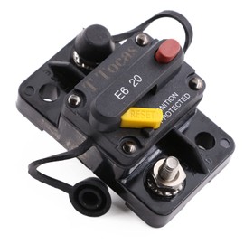 T Tocas Waterproof 20A Surface-Mount Mini Circuit Breakers with Manual Reset Marine Auto Truck, 32V DC