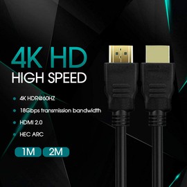 HD 4K Premium HDMI Cable V2.0 Ultra 2160p 3D High Speed with Ethernet HEC ARC (2M)