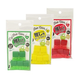 TOHKIN OSMC-L5GYR Smart Clip, Green, Yellow, Red (Assort Set), Green, Yellow, Red, 5 Pieces of Each Color, Pressing Activity, Pressing Things