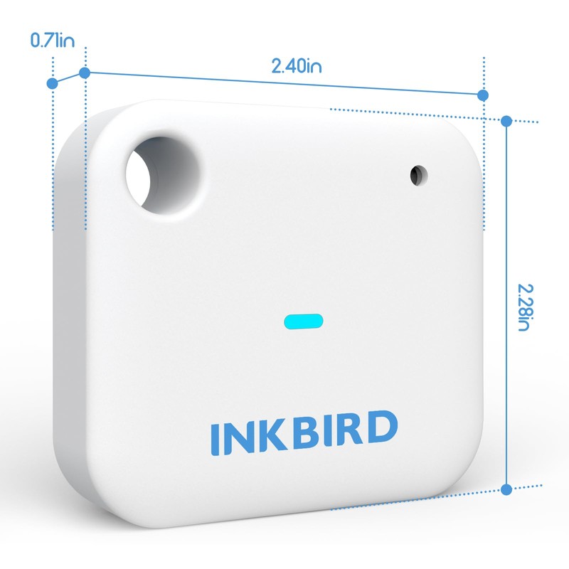 Smart Wi-Fi Temperature and Humidity Sensor, Inkbird Indoor White Hygrometer