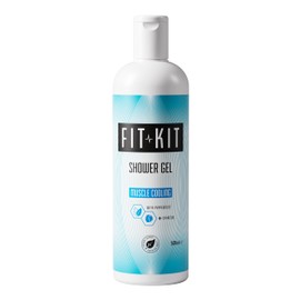 FIT KIT Fit Kit Muscle Cooling Sports Shower Gel, 500ml Bottle | Post Workout Body Wash Infused with Peppermint Oil & Charcoal for Recovery from Muscle Soreness & to Cool Down after the Gym | Toiletries Gift