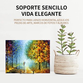 Soporte De Exhibición, Expositores para platos, Soporte de 6 Pulgadas + Soporte de Metal para Marco de Fotos, Placa Decorativa, Libro, Caballete de Fotos (3 Pack)