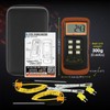 DANOPLUS Digital K Type Thermometer with 4 Thermocouples, Dual Channels