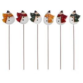 16" H Christmas Snowman Garden Stake Decor, Rustic Metal Snowman Yard Sign Outdoor Yard Stake Lawn Ornament, Merry Christmas Yard Decor Xmas Holiday Decoration