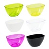 Plastic clear transparent ovale flowerpot COUBI 20 cm with raised