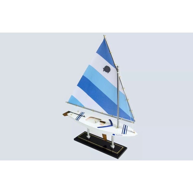 LK Wooden SUNFISH Model Sailboat Decoration 16"-12