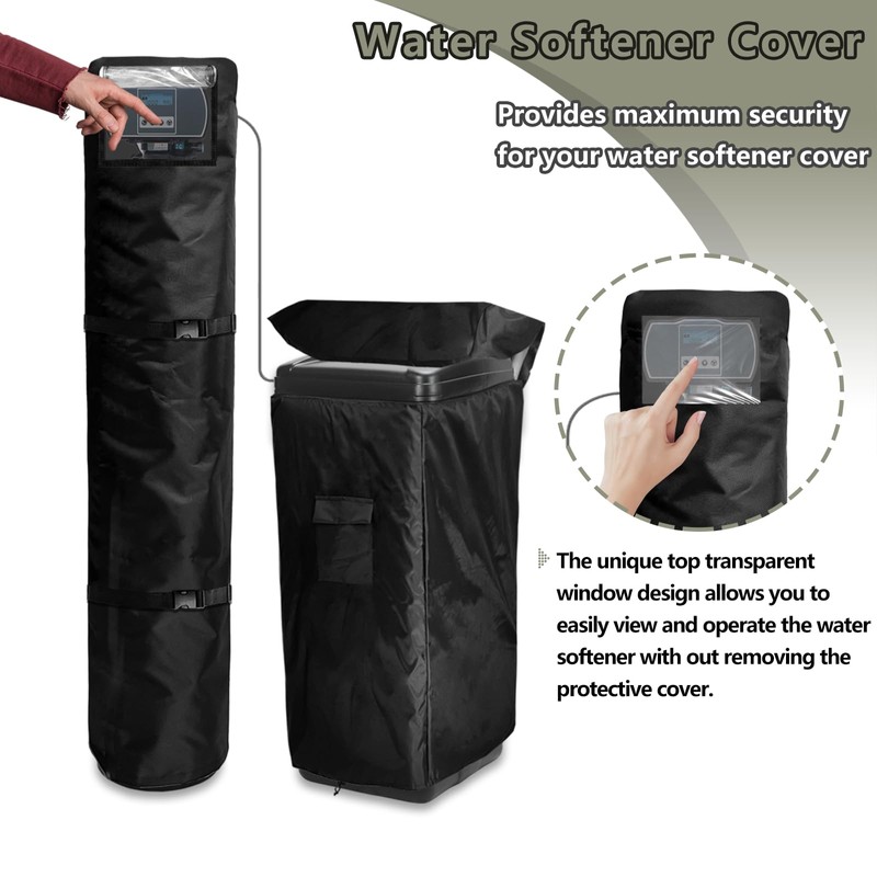 Bitubi 2Pcs Water Softener Cover, Outdoor Softener Tank/Filter Cover +