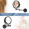 DOWRY Makeup Mirror Wall Mount Lighted with 10X Magnification, Direct