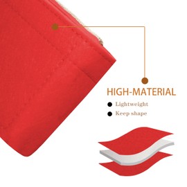 Soyizom Multi Pochette Accessories Handbag Organiser Insert for Women,2 Packs Bag Purse Organiser Insert Fits for Pochette Tote Bag Organiser Bag in Bag with Key Chains and Zipper,Red