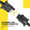 Oyviny 10Ft Trailer-Side 4-Pin Flat Wiring Harness with Jacketed Cable