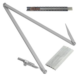 Contour Radius Marker for Pipe, Aluminum Radius Marker with 5 Soap Stone & SoapStone holder, Welding Marking for Welder, Pipefitter and Shipfitter, Pipe Fitting Tools Fits Pipes Up to 40 Inches Radius