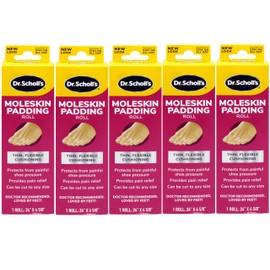 Dr. Scholl's Moleskin Plus Padding Roll 1 Each (Pack of 5)