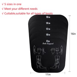 HILLHOME 2 Pairs 4 Sheets Boot Shapers Shaft Boots Tree 5 Sizes in one 8/10/12/14/16inch for Knee High Tall Boots Great Support Form Shaping Inserts for Womens and Mens Shoes