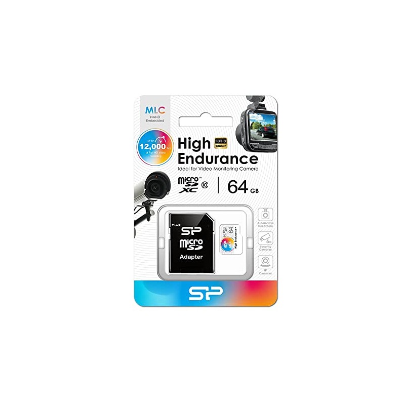 64GB Silicon Power High-Endurance microSDXC CL10 MLC Memory Card