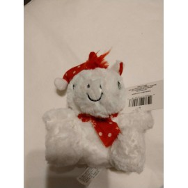 Dolgen New Holiday White red Unicorn Santa Hat Scarf 6” Plush Stuffed Animal Christmas