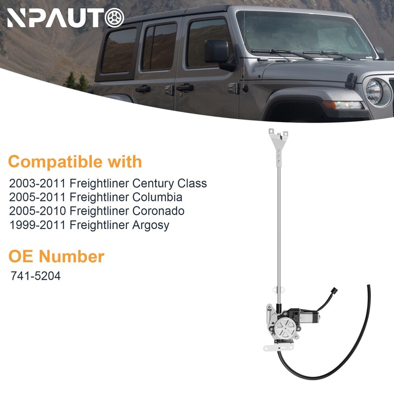 NPAUTO Front Left Driver Side Power Window Regulator with Motor